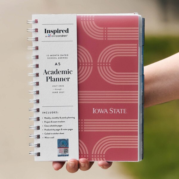 Erin Condren Iowa State Planner front cover with packaging